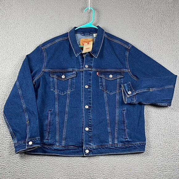 Levi's Denim Trucker Jacket Men's XL Medium Wash New - Picture 1 of 9
